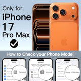 JETech Case for iPhone 17 Pro Max 6.9-Inch with Built-in Tempered Glass Screen Protector and Camera Control Button, Compatible with MagSafe, 360 Degree Full Body Cover (Orange)