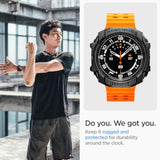 Spigen Rugged Armor Designed for Samsung Galaxy Watch Ultra Case 47mm Durable TPU Cover (2024) - Matte Black