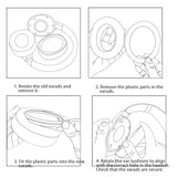 Soft Fabric Replacement Earpads Compatible With Turtle Beach Elite Pro 7.1Dts/Elite Atlas Pro/Elite Pro 2/Elite Atlas Aero Gaming Headphones Ear Pads Cushion(Soft Fabric/High Density Foam)