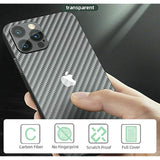 For Iphone 12 Pro Back Screen Protector 3D Carbon Fiber Ultra Thin Protective Film-2 Packs-Transparent