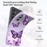 for Galaxy A17 5G with 2 PCS Screen Protectors,Soft Liquid Silicone Anti-Scratch Protective Shockproof Florals Cover Girls Women Galaxy A17