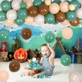 One Happy Camper Birthday Decorations For Kids Green 1St Forest Jungle