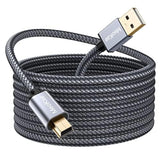 Mini Usb Cable 50Ft/15M Portable Usb 2.0 Type A To Mini B High Speed Data Charging Cable Compatible With Hero Hd, Cell Phones, Mp3 Players, Dash Cams, Digital Cameras, Dash Cams