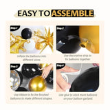 108Pcs 21St Birthday Decorations For Him, 21St Birthday Decorations With Number 21 Foil Balloon Fringe Curtains White Black And Gold 21St Birthday Balloons For Happy 21St Birthday Decorations