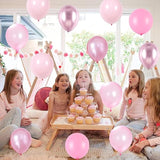 60Pcs Pink Balloon Set - Chrome, Pearl, Macaron & Light Pink for Party Decor