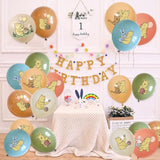 Winnie Balloons For Baby Shower Decorations, 12 Inch Cute Birthday Ballloons Classic Latex Balloon For Party Decor