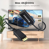 Displayport To Hdmi Adapter, Dp To Hdmi 2.0 Converter, 4K@60Hz Display Port To