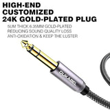 Topseries Long 6.35Mm (1/4 Inch) To 3.5Mm (1/8 Inch) Headphone Jack Adapter -8Ft (2.4M) 1/8 Female To 1/4 Male Extension Cable 3.5 To 6.35 For Mixer Guitar Piano Amplifier Speaker And More