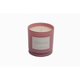 Scented Soy Blend Candle, Jasmine Tuberose Musk, Pink Glass Jar, Long-Lasting 50 Hour Burn Time