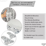2-Pack X-Large Silver Wavy Fringe Curtains for Party and New Year 2026 Decor