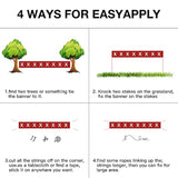 Romantic Happy Anniversary Decorations Banner - Black 118"X20" Bilingual "Feliz Aniversario" Sign, Extra Large Reusable Wedding Party Decor For Indoor Outdoor