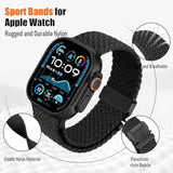 Braided Solo Loop For Apple Watch Ultra/2 Bands 49Mm 46Mm 45Mm 44Mm 42Mm Men/Women,Parachute Buckle Stretchy Elastic Nylon Sport Strap Wristband For Iwatch Bands Series 10 9 8 7 6 5 4 3 Se/2