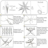 Silver Star Balloons, 40 Pcs Starburst Balloon Thickened, 28 Inch Star Explosion Foil Balloons Metallic For Birthday Graduation Baby Shower Wedding Anniversary Backdrop Decorations Party Supplies