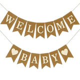 Welcome Baby Burlap Banner For Baby Shower Decorations And Gender Reveal Party