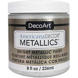Americana Decor Metallics Pearl Paint - 8oz Metallic Pearl White Acrylic - Multi Surface Water Based Paint for Arts, Crafts, Home & Wall Decor, Gilding & Furniture + E-book