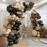 Brown/Black/Nude Balloon Garland Kit - 160Pcs Multi-Size Decor