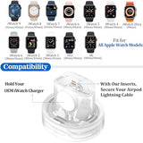 Stand for Watch Charger - iWatch AirPod 2 in 1 Charging Stand Holder Dock Compatible with Watch Series 10 9 8 SE2 7 6 SE 5 4 3 2 and