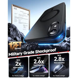 iPhone XR Phone Case with Dual Camera Screen Protector Black