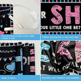 Baby Gender Reveal Decorations Banner (118.2X19.7 Inch) , He Or She Gender Reveal Party Supplies