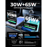 65W USB-C Car Charger, Fast PD & QC3.0 for iPhone 15, iPad, Samsung, Android