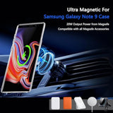 Clear Magnetic Transparent Case for Samsung Galaxy Note 9 6.4 inch, 2018 Release, Military-Grade Shockproof Protection Funda