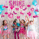Pink Party Decorations – Hot Pink Hanging Décor for Girls, Bachelorette, Princess & Cowgirl Theme