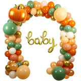 Fall Balloon Arch Kit Burnt Orange Gold Balloons for Pumpkin Baby Shower Thanksgiving Party