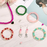 1250PCS 8mm Glass Beads Kit for DIY Bracelets, Jewelry & Craft Projects
