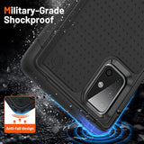 Designed For Samsung Galaxy A71 5G Case 2 In 1 Gift Militay Grade Drop Protective Rugged Heavy Duty Cover Shockproof Case For Galaxy A71 5G Phone Case For Women Men Boy Girl (Black+Black)