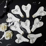60 White Heart Memorial Balloons with Ribbons – Funeral, Remembrance & Tribute Decor