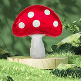 6 Pcs Mushroom Balloons With Red & White Polka Dots, Forest/Garden Party Theme Party Decor, Cute Mushroom Birthday Decor, 31 X 21 In Large Mushroom Foil Balloons For Party Decorations