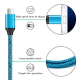 Android Charger Micro Usb Cable 2 Pack 6Ft Long Braided Cords Fast Charging Compatible For Samsung Galaxy S7 S6 Edge/Active, J8 J7 J3 V, Moto E5 G5 G6 Play, Tablet, Ps4 Pro Slim, Note 4 5, Lg G3 G4 Q6