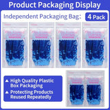 4-Pack Blue Foil Fringe Curtains Party Backdrop & Photo Booth Decor