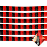 6 Pack 10ft Foil Fringe Garland Black Red Metallic Streamers Party Decorations