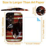 Ergonomic Mouse Pad Wrist Support, Memory Foam Gel Mouse Pad, Pain Relief And Non-Slip Pu Base, Office Pc Computer Wireless Mouse And Desk Wrist Pad, American Flag Art Bald Eagle