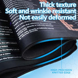 Large Excel Cheat Sheet Desk Pad For Mac, 40"X16" Excel Mouse Pad For Mac, Non-Slip Desk Mat For Office Home Gaming