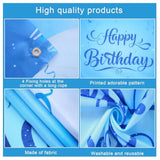 Blue Birthday Banner, Light Blue Happy Birthday Backdrop For Girls Boys(5.9 X 2.9 Ft), Women Men Bday Party Photo Background