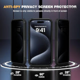iPhone 15 Pro Max Heavy Duty Case with Privacy Screen Black