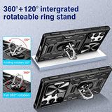 For Galaxy S23 Ultra Case With Kickstand, Slide Camera Lens Protector & Rugged Belt Clip Holster Full-Body Drop Tested Protective Cover For Samsung S23Ultra 6.8 Inch - Black
