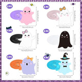 20pcs Halloween Hanging Swirls, Colorful Ghost Foil Ceiling Decorations for Party