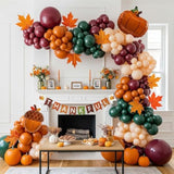 Fall Thanksgiving Balloon Garland Arch Kit Sage Green Red Orange for Baby Shower