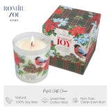 Christmas Scented Jar Candle - 6Oz Soy Wax Candle - Season Of Joy Infused With Winter Greenery Aroma - With Beautiful Keepsake Box Special For Christmas/Holiday Gifts