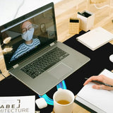 Desk Mat, Colorful Letter J Extended Gaming Mouse Pad Large, 35.4"X15.7" Big Mouse Pad With Non-Slip Base And Stitched Edge, Long Computer Keyboard Mouse Mat For Home Office Work