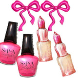 6Pcs Spa Party Balloons Nail Polish Lipstick Bow Makeup Party Decorations