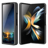 For Samsung Galaxy Z Fold 3 Case - Liquid Silicone Dual Layer Hybrid Hard Pc Soft Silicone Slim Fit Protective Phone Case For Women & Men, Black