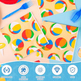 96 Pcs Pool Beach Summer Party Plates Napkins, Beach Theme Party Decorations, Hawaiian Summer Ball Plates Pool Decorations Supplies For Kids, Serves 24