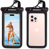 Waterproof Phone Pouch (2-Pack) — Designed In Hawaii — Case Fits All Iphones (Incl. 16 Pro Max), Samsung Galaxy S24 Ultra & More Black/Black