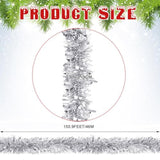 150 Feet Christmas Tinsel Garland Metallic Twist Garland Shiny Hanging String Ornaments For Christmas Tree Party Supplies Indoor And Outdoor Decoration(Silver)