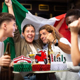 9 Pcs Italy Party Decorations Theme Honeycomb Centerpieces For Table I Love Italy Birthday Party Decorations Photo Booth Props For Republic Day Supplies Italian Home