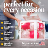 Balloon Boxes With Letters – 5 White Baby Shower Balloon Boxes, Baby Shower Boxes With Letters, Large Baby Blocks For Baby Shower, Baby Boy Boxes, Baby Box Letters, Gender Reveal & Party Decorations